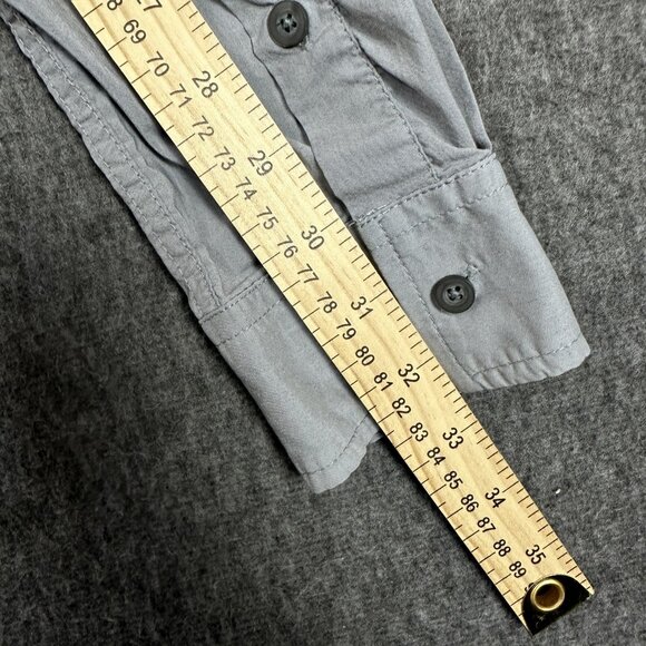 Prana Shirt Mens Small Gray Long Sleeve Button Down Sustainable Stretch Casual - Picture 11 of 13